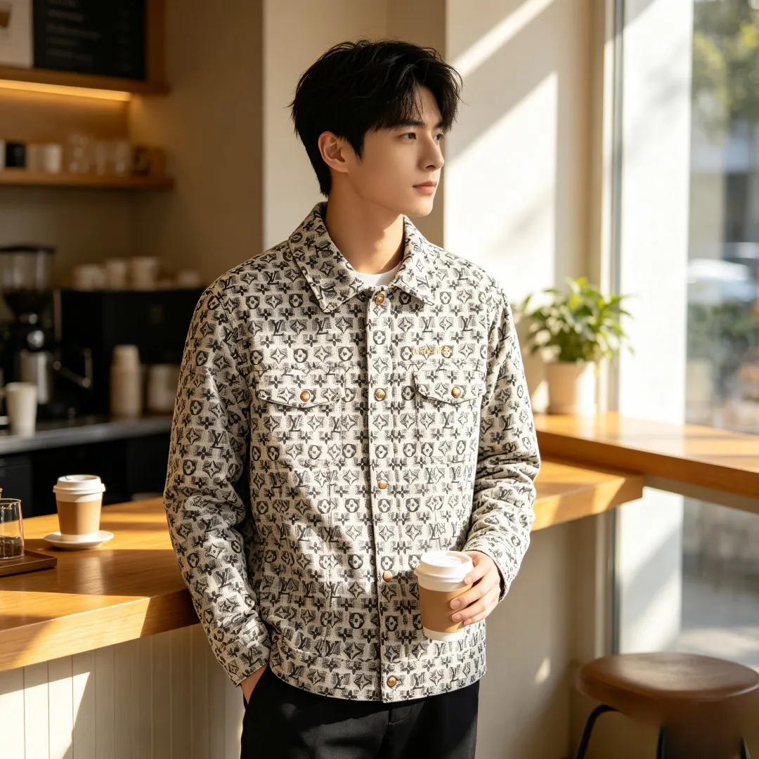 Louis Vuitton/Louis Vuitton all-over embroidered old flower lapel jacket